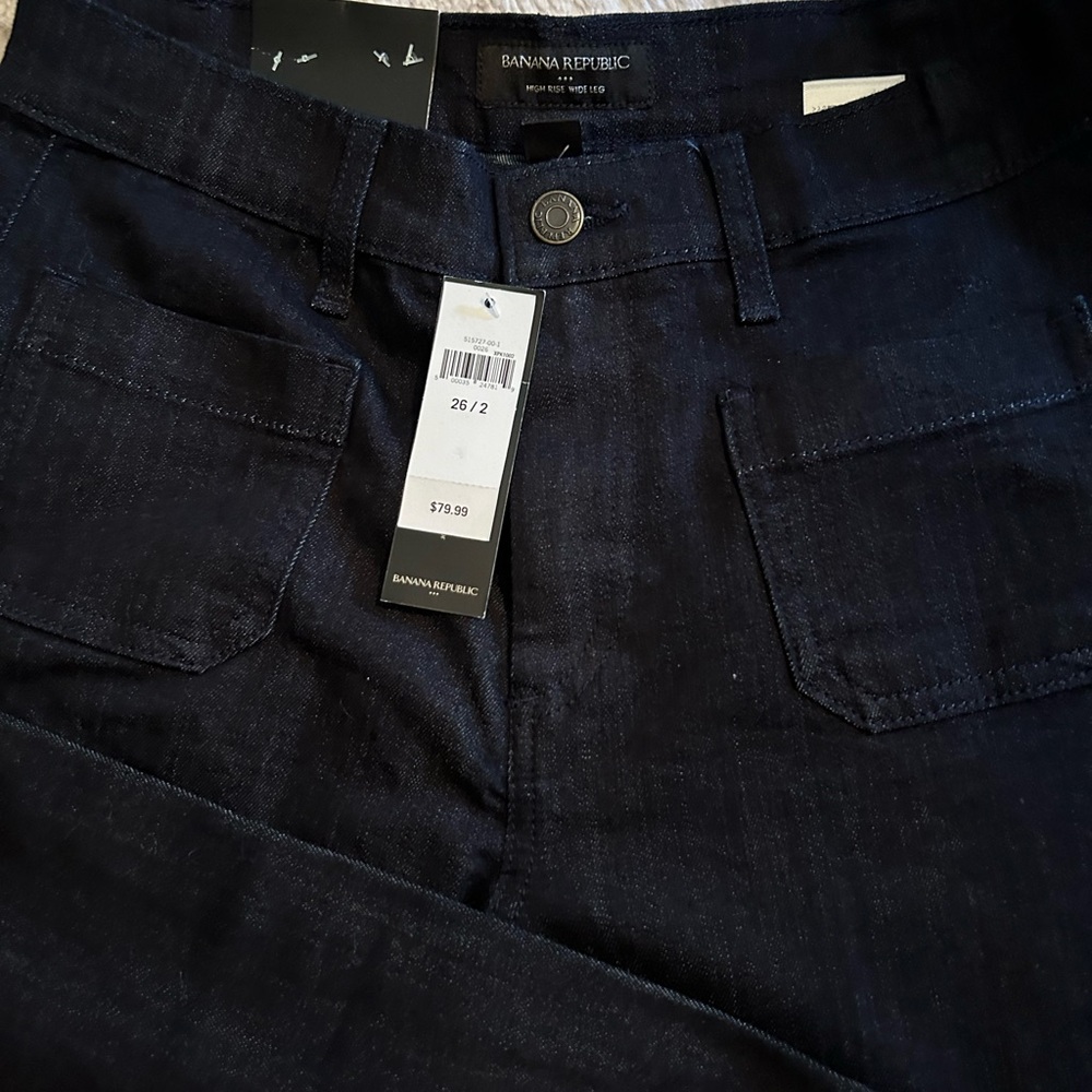 NWT Banana Republic high-rise wide leg jeans